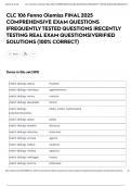 CLC 106 Fenno Olemiss FINAL 2025 COMPREHENSIVE EXAM QUESTIONS &vert;FREQUENTLY TESTED QUESTIONS &vert;RECENTLY TESTING REAL EXAM QUESTIONS&vert;VERIFIED SOLUTIONS &lpar;100&percnt; CORRECT&rpar;