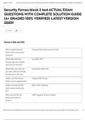 Security Forces block 2 test ACTUAL EXAM QUESTIONS WITH COMPLETE SOLUTION GUIDE &lpar;A&plus; GRADED 100&percnt; VERIFIED&rpar; LATEST VERSION 2025&excl;&excl;