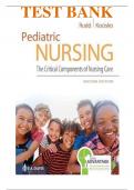 Pediatric Nursing The Critical Components of Nursing Care 2nd Edition Rudd Test  Bank