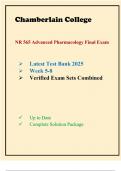 NR 565 Advanced Pharmacology Final Exam Latest Test Bank 2025 Week 5-8 Verified Exam Sets Combined&period; Chamberlain College