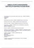 AMBULATORY CARE NURSING CERTIFICATION PRACTICE REVIEWS