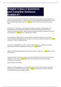 Chapter 5 Quiz 5 Questions and Complete Solutions Graded A&plus;