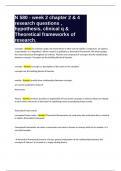 N 580 - week 2 chapter 2 & 4 research questions &comma; hypothesis&comma; clinical q & Theoretical frameworks of research&period;