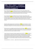 N580&period; Test 3&period; Quiz 7&period; Chapters 17-20 Questions and Complete Solutions Graded A&plus;