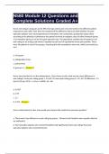 N580 Module 12 Questions and Complete Solutions Graded A&plus;