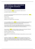 N580 Midterm Quiz Questions and Complete Solutions Graded A&plus;
