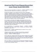 American Red Cross lifeguarding written exam Study Guide 2024&sol;2025
