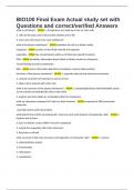 BIO100 Final Exam Actual study set with Questions and correct&sol;verified Answers