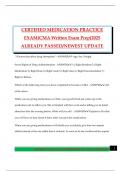 CERTIFIED MEDICATION PRACTICE EXAM&lpar;CMA Written Exam Prep&rpar;2025 ALREADY PASSED&sol;NEWEST UPDATE