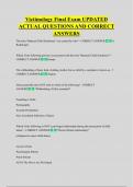 Victimology Final Exam UPDATED  ACTUAL QUESTIONS AND CORRECT  ANSWERS 