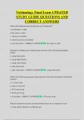 Victimology Final Exam UPDATED  STUDY GUIDE QUESTIONS AND  CORRECT ANSWERS 