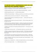 911 DRIVING SCHOOL COMPREHENSIVE EXAM 2025&sol;2026 QUESTIONS WITH ANSWERS TAGGED A&plus;