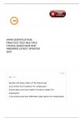 APHR CERTIFICATION&colon; PRACTICE TEST MULTIPLE CHOICE QUESTIONS AND ANSWERS LATEST UPDATES 2025