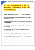 NJ DMV Knowledge Test - Top 150 Questions &lpar;mot common tested&rpar; with verified answers 