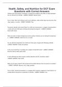 Health&comma; Safety&comma; and Nutrition for DCF Exam Questions with Correct Answers