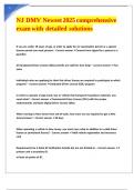 NJ DMV Newest comprehensive exam with precise detailed solutions