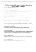 HSAN Health Safety and Nutrition Package Deal Questions and Answers with Verified Solutions Updated 2025&sol;2026