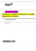 IFSTA Quiz 4 &ndash; Chapter 4 Fire Dynamics&equals; Verified Questions & A&plus; Answers