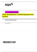 IFSTA -Fire Dynamics-Verified Questions & A&plus; Answers