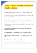 NJ MVC Permit Test 2025 &lpar;150 questions&rpar; with correct detailed solutions