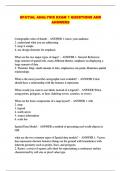 SPATIAL ANALYSIS EXAM 1 QUESTIONS AND ANSWERS