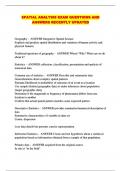 SPATIAL ANALYSIS EXAM QUESTIONS AND ANSWERS RECENTLY UPDATED