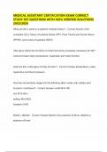 MEDICAL ASSISTANT CERTIFICATION EXAM CORRECT STUDY SET QUESTIONS WITH 100&percnt; VERIFIED SOLUTIONS 2025&sol;2026 