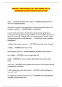 SPATIAL ANALYSIS EXAM 2 INCLUDING FULLY ANSWERED QUESTIONS FOR EXAM PREP