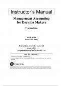 Management Accounting for Decision Makers &vert; 10th Edition &vert; Peter Atrill & Eddie McLaney &vert; Complete Solution Manual
