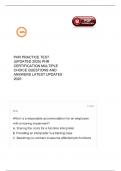 PHR PRACTICE TEST &lpar;UPDATED 2025&rpar; PHR CERTIFICATION MULTIPLE CHOICE QUESTIONS AND ANSWERS LATEST UPDATES 2025