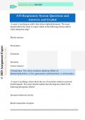ATI Respiratory System Questions and Answers and Graded