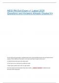 HESI RN Exit Exam v1 Latest 2025  Questions and Answers Already Graded A&plus;