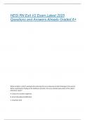 HESI RN Exit V2 Exam Latest 2025  Questions and Answers Already Graded A&plus; 