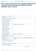 FAC &ndash;C PRE ACTUAL EXAM 2025 LATEST VERSION WITH  COMPLETE QUESTIONS AND ACCURATE DETAILED  ANSWERS 100 &percnt; SOLVED 