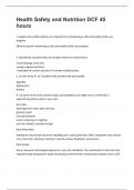 Health Safety and Nutrition DCF 45 hours&period;