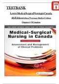 Test Bank Medical-Surgical Nursing in Canada 4th Edition Lewi Questions & Answers with rationales &lpar;Chapter 1-72&rpar; UPDATED 9781771721356 