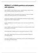 MODULE 1 of HSAN questions and answers with solutions