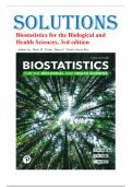 Solutions for Biostatistics for the Biological and Health Sciences 3rd Edition by Triola