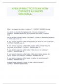 APEA 3P PRACTICE EXAM WITH CORRECT ANSWERS GRADED A&plus;