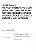 NR224 EXAM 1 PREP&sol;COMPREHENSIVE STUDY GUIDE 2025 COMPLETE EXAM TEST AND VERIFIED ANSWERS MULTIPLE CHOICES&vert;ACCURATE ANSWERS&vert; 100&percnt; ACCURATE