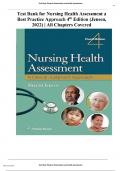Test Bank for Nursing Health Assessment a Best Practice Approach 4th Edition &lpar;Jensen&comma; 2025&rpar; &vert; All Chapters Covered