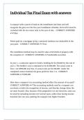 Individual Tax Final Exam with answers&period;