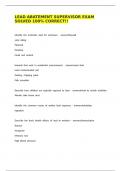 Lead Abatement Supervisor Exam Solved 100&percnt; Correct&excl;&excl;