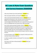 NC Laws & Rules Exam Questions and Correct Answers 2025&sol;2026