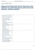 GEORGIA PESTICIDE EXAM &STUDY GUIDE 2025 -2026  COMPLETE 100 QUESTIONS AND ACCURATE DETAILED  ANSWERS VERIFIED ANSWERS