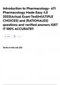 Introduction to Pharmacology- ATI Pharmacology Made Easy 4&period;0 2025&vert;Actual Exam Test&lpar;MULTIPLE CHOICES&rpar; and &lpar;RATIONALES&rpar; questions and verified answers &vert;GET IT 100&percnt; ACCURATE&excl;&excl;