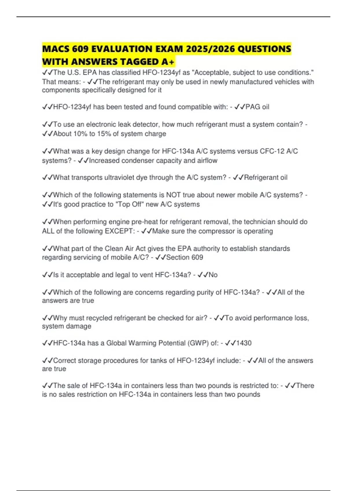 MACS 609 EVALUATION EXAM 2025/2026 QUESTIONS WITH ANSWERS TAGGED A+ ...