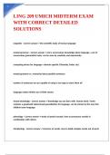 LING 209 UMICH MIDTERM EXAM WITH CORRECT DETAILED SOLUTIONS