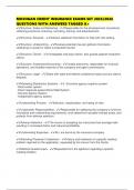 MICHIGAN CREDIT INSURANCE EXAMS SET 2025&sol;2026 QUESTIONS WITH ANSWERS TAGGED A&plus;