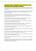 MICHIGAN CREDIT INSURANCE FINAL PAPER 2025&sol;2026 QUESTIONS WITH ANSWERS TAGGED A&plus;